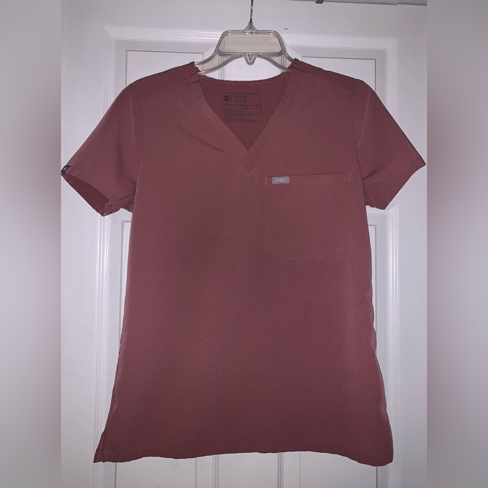 Women’s FIGS Catarina One-Pocket Scrub Top- Mauve
